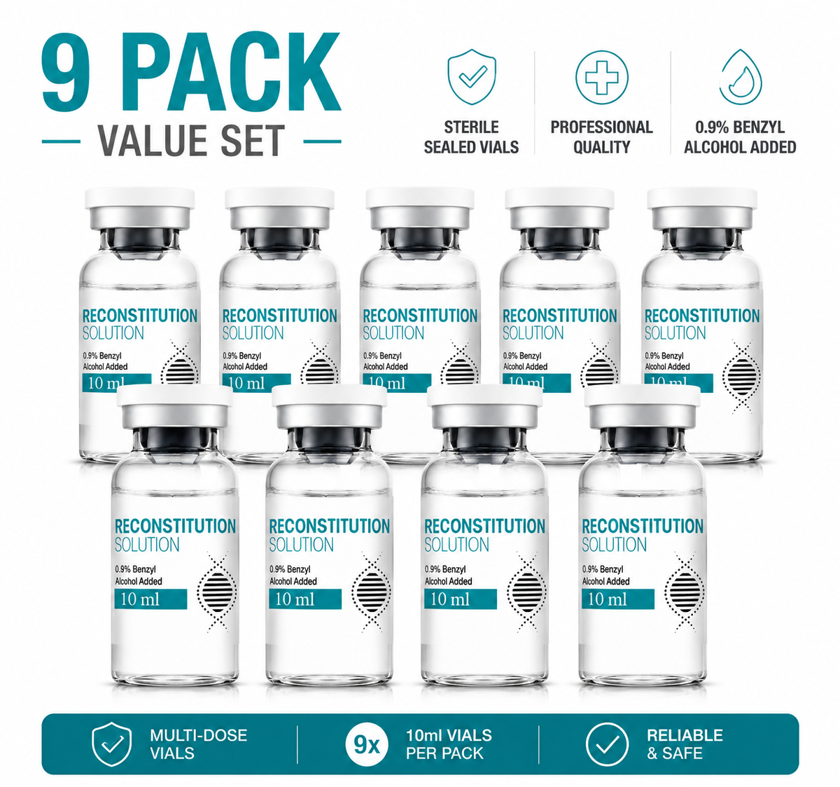 reconstitution solution the same as bac water 10 mL 9 Pack | US Warehouse Blood Sugar Support Variant:100mg B-12 Shot Happy Hour
